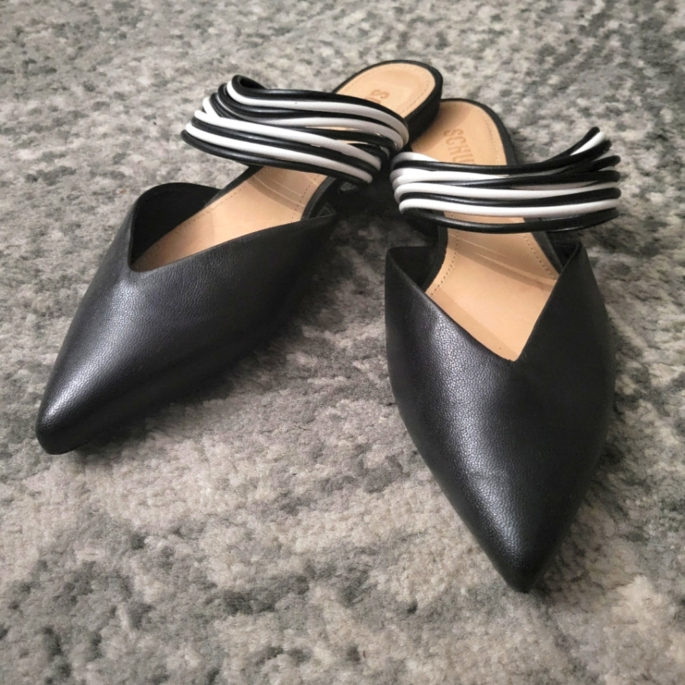 Schutz Strap Detailed Mule Flata Size 38 - image 1